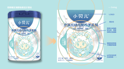 守護童真，營養新生 原創手繪插畫風格嬰幼兒羊乳粉包裝設計新篇